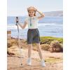 imageRolanko Girls Cargo Shorts Lightweight Parachute Short Pants with Pockets Summer Cargo Shorts for Kids Casual Hiking SportsRustgrey