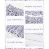 imageRolanko Girls Floral Print Long Skirts ALine High Waist Tiered Boho Maxi Skirt with Lace TrimPinkpurple