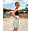 imageRolanko Girls Jean Shorts Wide Leg Baggy Denim Shorts Elastic Waist Kids Shorty Summer Short with Pocket 614 YearsEmbroideryfloral