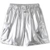 imageRolanko Girls Cargo Shorts Lightweight Parachute Short Pants with Pockets Summer Cargo Shorts for Kids Casual Hiking SportsSilver