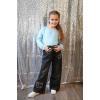 imageRolanko Girls Baggy Jeans Distressed Denim Pants Elastic Waist Wide Leg Jeans for Girls Kids Loose Fit 414 YearsEdgedbutterfly