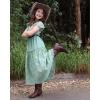 imageRolanko Girls Boho Lace Dresses Ruffle Sleeve Tiered Flower Girl Maxi Dress with Lining for Wedding PartySagegreen