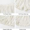 imageRolanko Girls Bubble Shorts Elastic Waist Puff Casual Bloomers Loose Fit Cute Balloon Shorts for Kids 512 YBeige