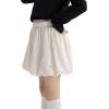 imageRolanko Girls Bubble Shorts Elastic Waist Puff Casual Bloomers Loose Fit Cute Balloon Shorts for Kids 512 YBeige
