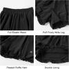 imageRolanko Girls Bubble Shorts Elastic Waist Puff Casual Bloomers Loose Fit Cute Balloon Shorts for Kids 512 YBlack