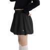 imageRolanko Girls Bubble Shorts Elastic Waist Puff Casual Bloomers Loose Fit Cute Balloon Shorts for Kids 512 YBlack