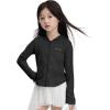 imageRolanko Girls Lightweight Sun Protection Jacket UPF50 Zip Up Athletic Hoodie Tops for Kids Fishing Hiking OutdoorBlack