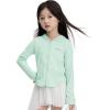 imageRolanko Girls Lightweight Sun Protection Jacket UPF50 Zip Up Athletic Hoodie Tops for Kids Fishing Hiking OutdoorLightgreen