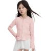 imageRolanko Girls Lightweight Sun Protection Jacket UPF50 Zip Up Athletic Hoodie Tops for Kids Fishing Hiking OutdoorPink