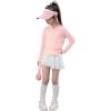 imageRolanko Girls Lightweight Sun Protection Jacket UPF50 Zip Up Athletic Hoodie Tops for Kids Fishing Hiking OutdoorPink