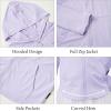 imageRolanko Girls Lightweight Sun Protection Jacket UPF50 Zip Up Athletic Hoodie Tops for Kids Fishing Hiking OutdoorPurple