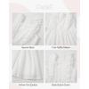 imageRolanko Girls Ruffle Sleeve Dress Square Neck Hollow Out Eyelet A Line Beach Vacation Summer SundressWhite