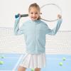 imageRolanko Kids Zip Up Sun Hoodie UPF50 with Thumbholes Lightweight UV Protection Jacket for Girls Athletic Tops 512 YearsBlue