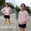 imageRolanko Kids Zip Up Sun Hoodie UPF50 with Thumbholes Lightweight UV Protection Jacket for Girls Athletic Tops 512 YearsPink
