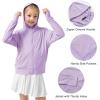 imageRolanko Kids Zip Up Sun Hoodie UPF50 with Thumbholes Lightweight UV Protection Jacket for Girls Athletic Tops 512 YearsPurple