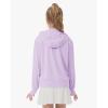 imageRolanko Kids Zip Up Sun Hoodie UPF50 with Thumbholes Lightweight UV Protection Jacket for Girls Athletic Tops 512 YearsPurple