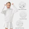 imageRolanko Kids Zip Up Sun Hoodie UPF50 with Thumbholes Lightweight UV Protection Jacket for Girls Athletic Tops 512 YearsWhite