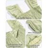 imageRolanko Tween Girls Summer Dress Ruffle Sleeve Smocked ALine Tiered Sundress for Kids with PocketsGreen