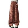 imageRolanko Girls Baggy Jeans Distressed Denim Pants Elastic Waist Wide Leg Jeans for Girls Kids Loose Fit 414 YearsBrown
