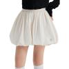 imageRolanko Girls Bubble Shorts Elastic Waist Puff Casual Bloomers Loose Fit Cute Balloon Shorts for Kids 512 YBeige