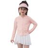 imageRolanko Girls Lightweight Sun Protection Jacket UPF50 Zip Up Athletic Hoodie Tops for Kids Fishing Hiking OutdoorPink