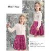 imageRolanko Girls Sequin Skirt Elastic Waist Glitter Sparkly Skort with Lining Twirling Shiny Skirts for Kids Dance Party 512YRose