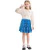 imageRolanko Girls Sequin Skirt Elastic Waist Glitter Sparkly Skort with Lining Twirling Shiny Skirts for Kids Dance Party 512YSkyblue