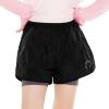 imageRolanko Girls 2 in 1 Athletic Shorts Quick Dry Running Sports Active Shorts with Pockets for Kids 511 YBlack