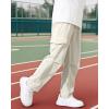 imageRolanko Boys Girls Cargo Pants Quick Dry Lightweight Elastic Waist Kids Trousers with Pockets for Sports OutdoorBeige