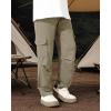imageRolanko Boys Girls Cargo Pants Quick Dry Lightweight Elastic Waist Kids Trousers with Pockets for Sports OutdoorKhaki