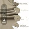 imageRolanko Boys Girls Cargo Pants Quick Dry Lightweight Elastic Waist Kids Trousers with Pockets for Sports OutdoorKhaki