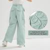 imageRolanko Parachute Pants for Girls Y2K Cargo Trousers with Pockets Harajuku Jogger Pants Kids 414 YearsMintgreen