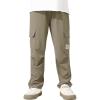 imageRolanko Boys Girls Cargo Pants Quick Dry Lightweight Elastic Waist Kids Trousers with Pockets for Sports OutdoorKhaki