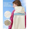 imageRolanko Girls Rain Jacket Kids Waterproof Lightweight Hooded Windbreaker Raincoat for Boys Outdoor Hiking School TravelBeige Rose