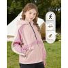 imageRolanko Girls Rain Jacket Kids Waterproof Lightweight Hooded Windbreaker Raincoat for Boys Outdoor Hiking School TravelPink