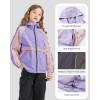 imageRolanko Girls Rain Jacket Kids Waterproof Lightweight Hooded Windbreaker Raincoat for Boys Outdoor Hiking School TravelPurple