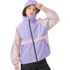 imageRolanko Girls Rain Jacket Kids Waterproof Lightweight Hooded Windbreaker Raincoat for Boys Outdoor Hiking School TravelPurple