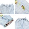 imageRolanko Girls Jeans Denim Elastic Wasit Wide Leg Baggy Pants Kids Clothes 414 YearsA6light Blue Hole