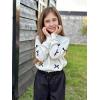 imageRolanko Girls Cardigan Sparkling Sequin Kids Knit Button Up Sweater Cardigan Long Sleeve 411 YearsBowwhite