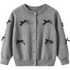 imageRolanko Girls Cardigan Sparkling Sequin Kids Knit Button Up Sweater Cardigan Long Sleeve 411 YearsBowgrey