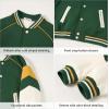 imageRolanko Girls Varsity Jackets Baseball Bomber Color Block Letterman Jacket Outwear With Pockets 715 YearsGreen