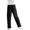 imageRolanko Girls Wide Leg Sweatpants Straight Pants for Kids Girls Trousers with Pockets Sweats 414 YearsBlack