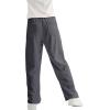 imageRolanko Girls Wide Leg Sweatpants Straight Pants for Kids Girls Trousers with Pockets Sweats 414 YearsDarkgrey