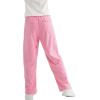 imageRolanko Girls Wide Leg Sweatpants Straight Pants for Kids Girls Trousers with Pockets Sweats 414 YearsPink