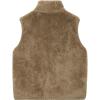 imageRolanko Girls Sherpa Fleece Vest Warm Fuzzy Full Zip Sleeveless Jacket Kids Soft Cozy Outerwear with PocketsLightbrown