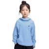 imageRolanko Girls Hoodies Fleece Sweatshirts Long Sleeve Cozy lightweight Pullover Tops with Pocket Kids Warm Velvet OutwearBlue
