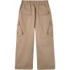 imageRolanko Boys Baggy Cargo Pants with Pockets Loose Hiking Pants Elastic Cargo Jogger Trousers for Outdoor Casual School 615YKhaki