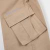 imageRolanko Boys Baggy Cargo Pants with Pockets Loose Hiking Pants Elastic Cargo Jogger Trousers for Outdoor Casual School 615YKhaki