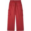 imageRolanko Boys Baggy Cargo Pants with Pockets Loose Hiking Pants Elastic Cargo Jogger Trousers for Outdoor Casual School 615YRed