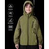 imageRolanko Boys Rain Jacket Waterproof Lightweight Windbreaker Raincoat Kids Hooded Lined Outerwear for Hiking OutdoorDeepgreen